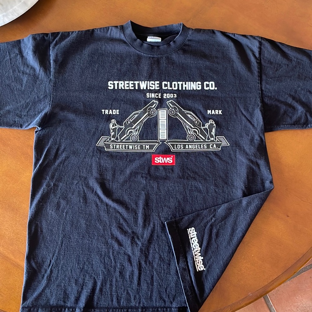 Streetwise TM Black w/ White Lettering Graphic T-Shirt SZ 2xl